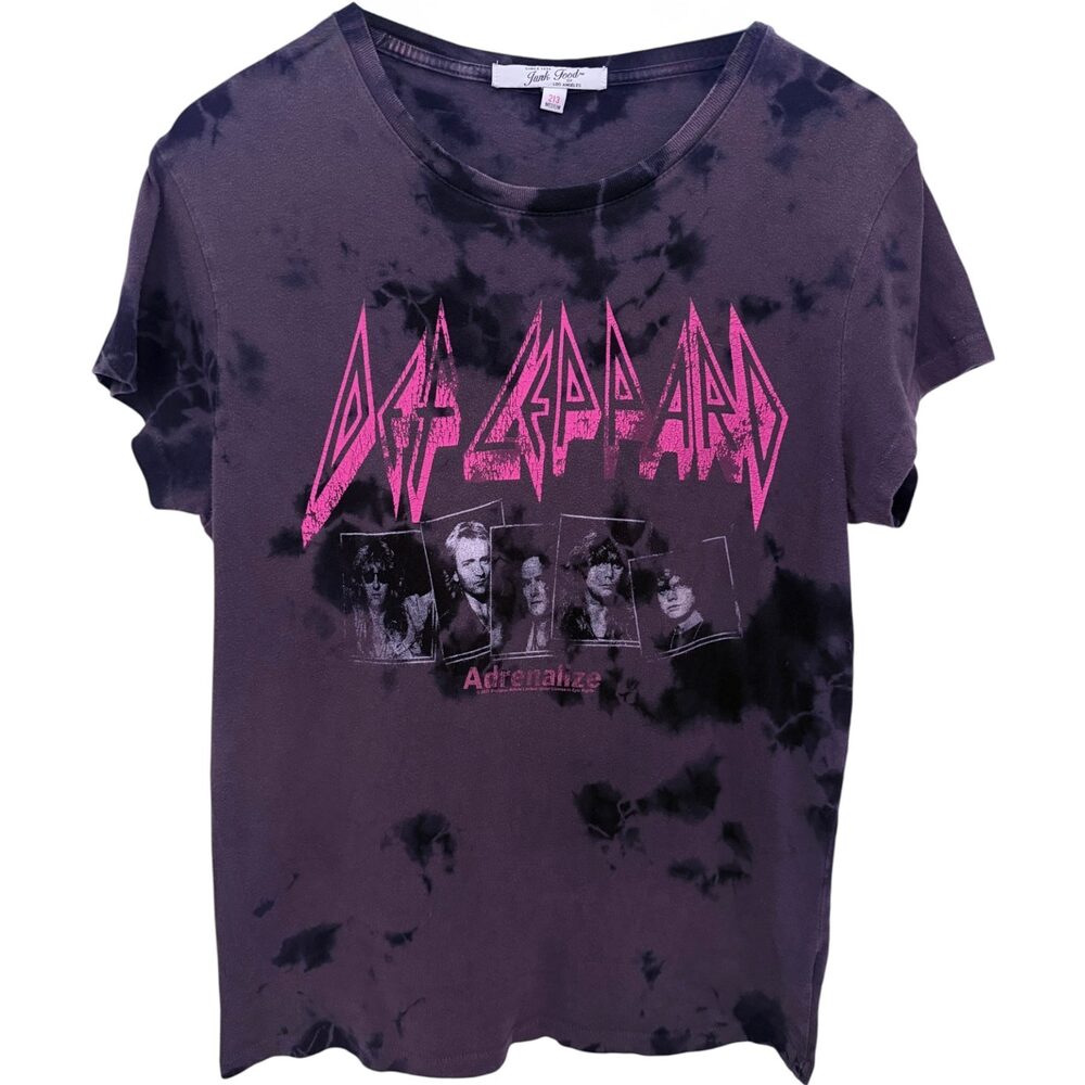 Def Leppard Junk Food Clothing T-Shirt Women's Medium